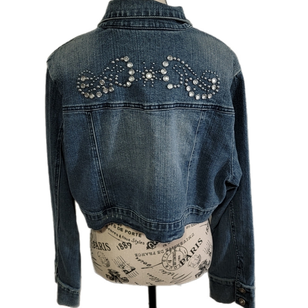 AMERICAN BLUES WOMENS JEAN SHORT CROPED JACKET SIZE XL - Picture 2 of 9